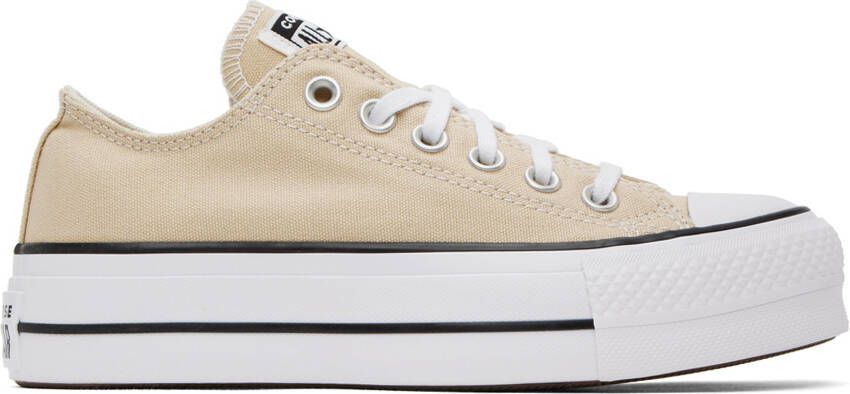 Converse Beige Chuck Taylor All Star Lift Platform Sneakers - Picture 5