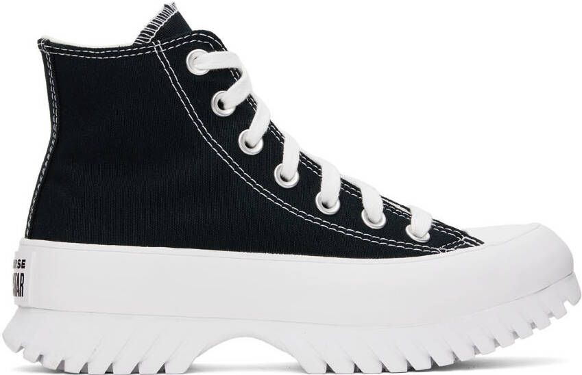 Converse Black & White Chuck Taylor All Star Lugged 2.0 High Sneakers - Picture 6