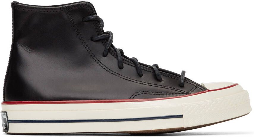 Converse Black Leather Chuck 70 Hi Sneakers - Picture 5