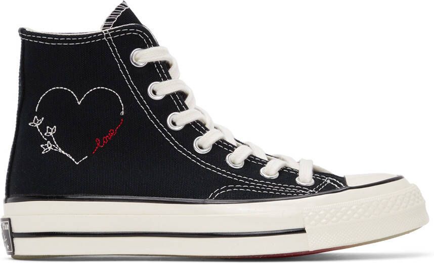 Converse Black 'Love' Chuck 70 High Sneakers - Picture 5