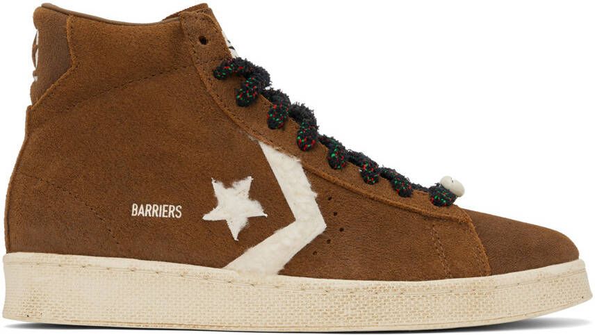 Converse Brown Barriers Edition Pro Leather Sneakers - Picture 5