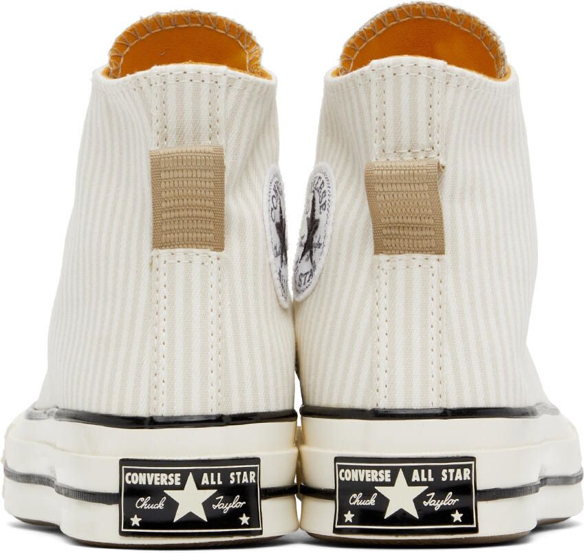 Converse Off-White & Beige Chuck 70 High-Top Sneakers