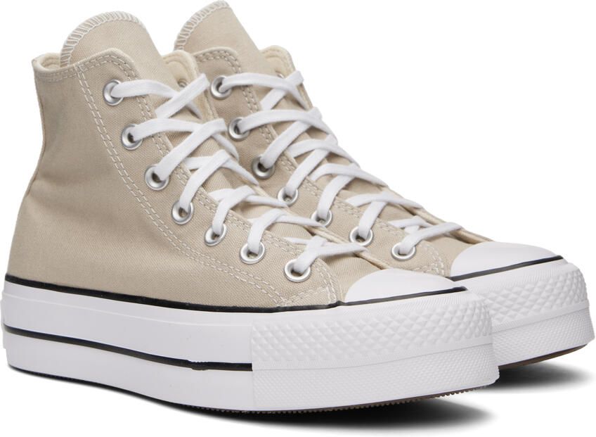 Converse Beige Chuck Taylor All Star Lift Platform Sneakers - Picture 2
