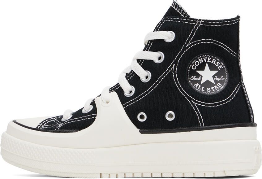 Converse Black Chuck Taylor All Star Construct High Top Sneakers - Picture 3