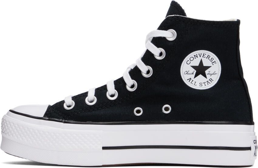Converse Black & White Chuck Taylor All Star Platform Hi Sneakers - Picture 4
