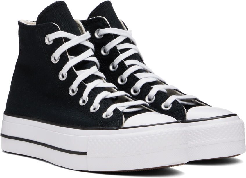 Converse Black & White Chuck Taylor All Star Platform Hi Sneakers - Picture 2