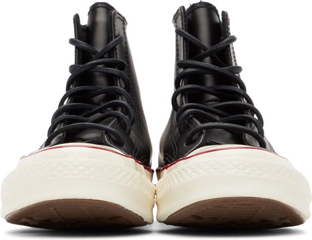 Converse Black Leather Chuck 70 Hi Sneakers - Picture 3