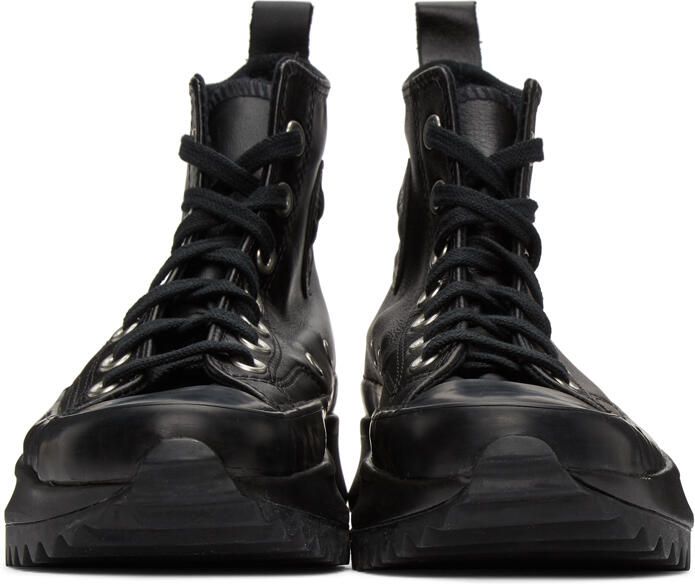 Converse Black Leather Run Star Hike High Sneakers - Picture 7