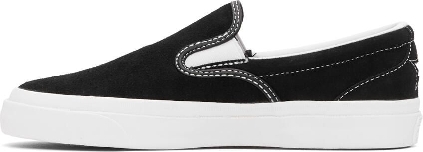Converse Black Suede One Star Slip-On Sneakers - Picture 2