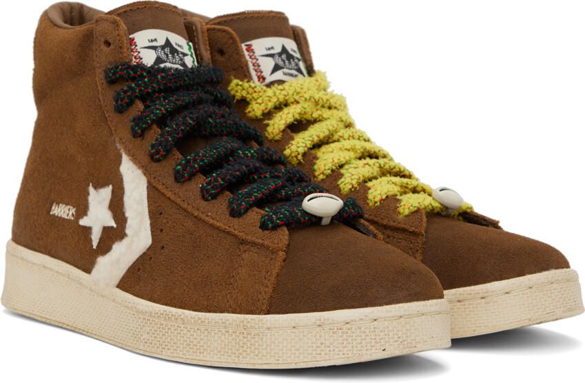 Converse Brown Barriers Edition Pro Leather Sneakers - Picture 2