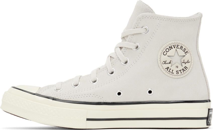 Converse Gray Chuck 70 Suede Sneakers - Picture 3