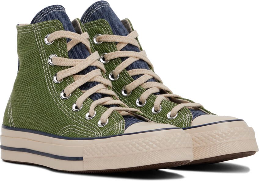 Converse Green & Navy Chuck 70 Hi Sneakers - Picture 2