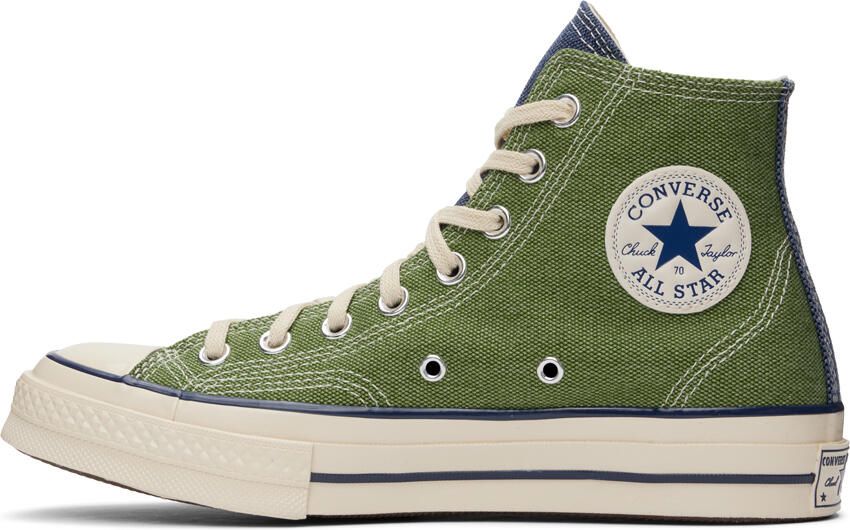 Converse Green & Navy Chuck 70 Hi Sneakers - Picture 4