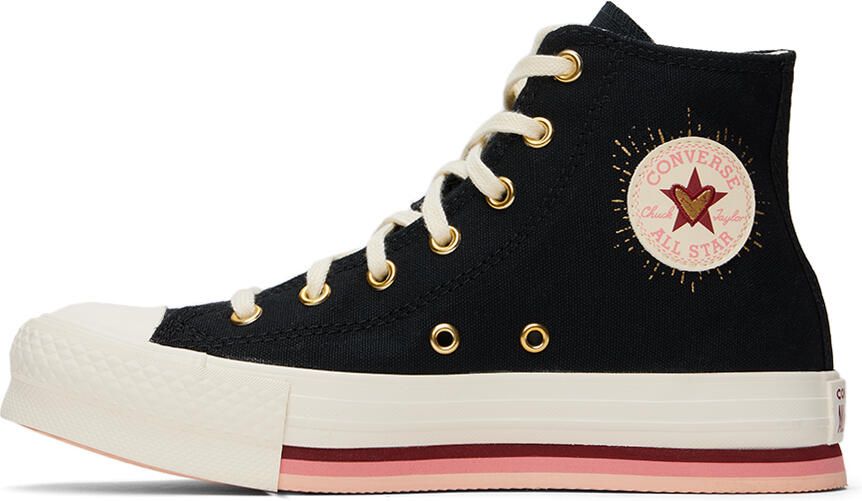 Converse Kids Black Chuck Taylor All Star Eva Lift Sneakers - Picture 3