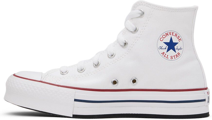 Converse Kids White Platform Chuck Taylor All Star Big Kids Sneakers - Picture 3