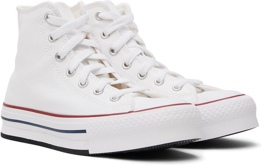 Converse Kids White Platform Chuck Taylor All Star Big Kids Sneakers - Picture 2