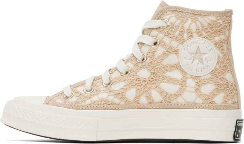 Converse Off-White & Beige Chuck 70 Hi Sneakers - Picture 3