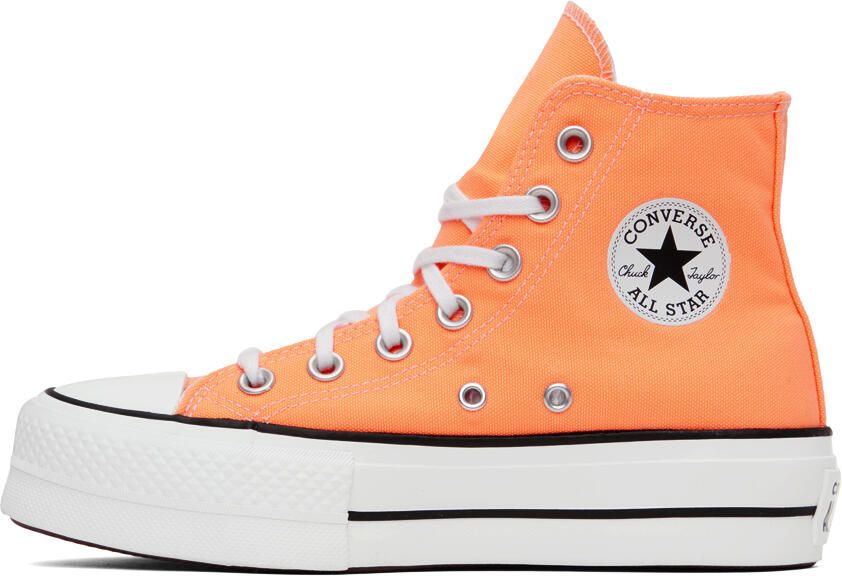 Converse Orange Chuck Taylor All Star Lift Platform Sneakers - Picture 3