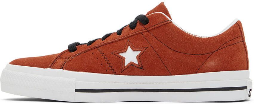 Converse Orange Suede One Star Pro Sneakers - Picture 3