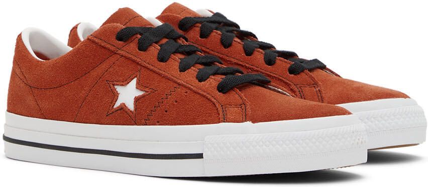 Converse Orange Suede One Star Pro Sneakers - Picture 2