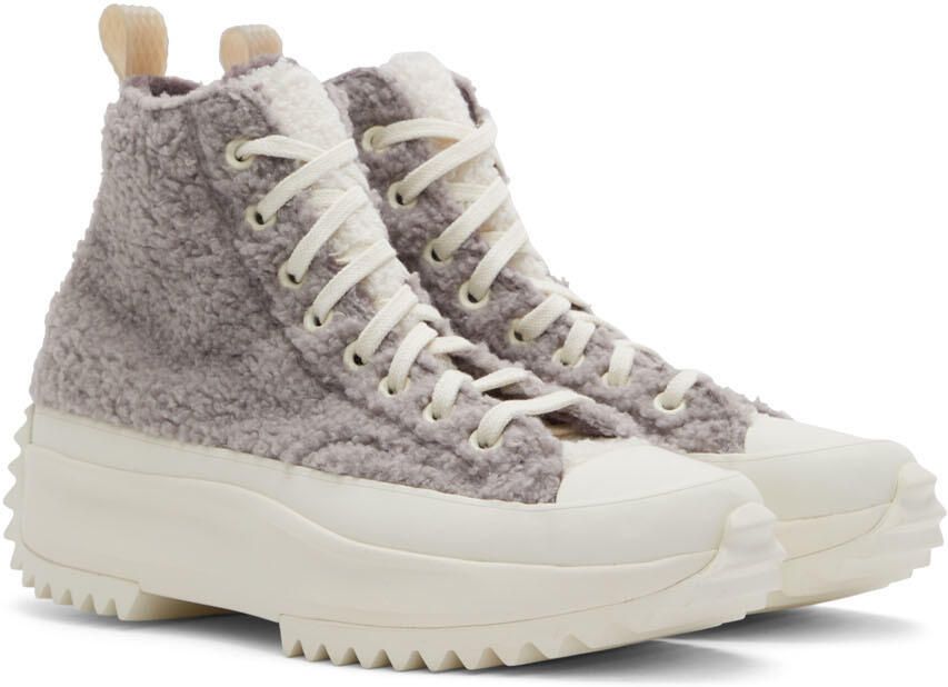 Converse Purple Sherpa Run Star Hike Sneakers - Picture 3