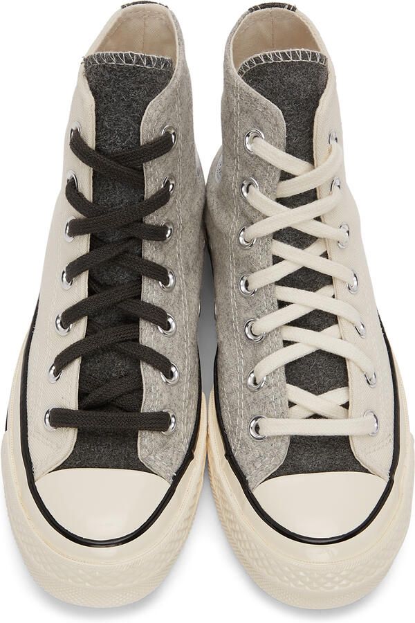 Converse SSENSE Exclusive Off-White & Grey Chuck 70 Hi Sneakers - Picture 3