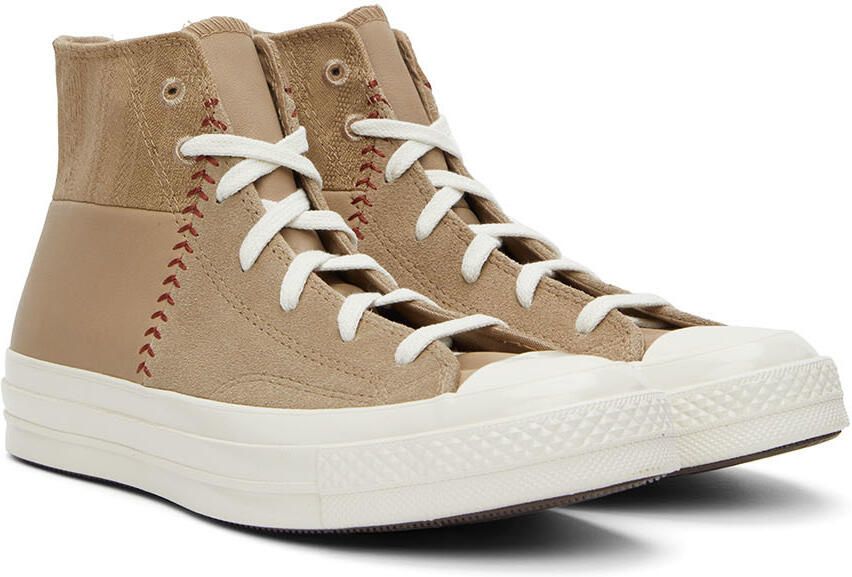 Converse Taupe Chuck 70 Crafted Sneakers - Picture 2