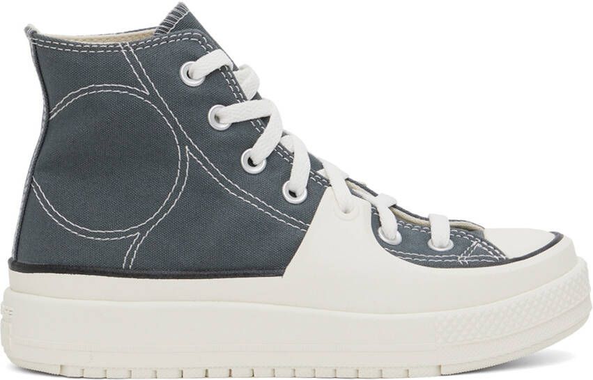 Converse Gray & White Chuck Taylor All Star Construct Sneakers - Picture 5
