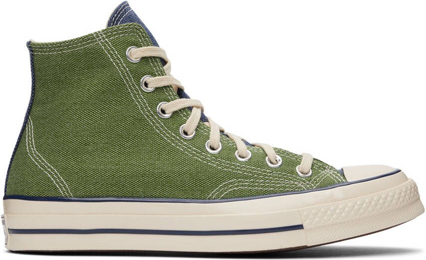 Converse Green & Navy Chuck 70 Hi Sneakers - Picture 6