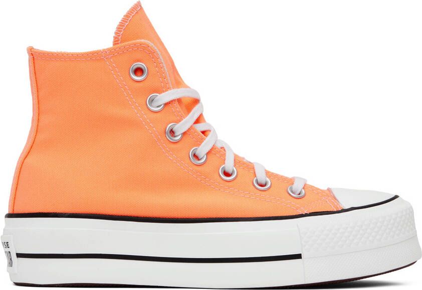 Converse Orange Chuck Taylor All Star Lift Platform Sneakers - Picture 5