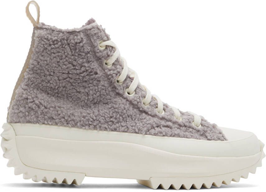 Converse Purple Sherpa Run Star Hike Sneakers - Picture 6