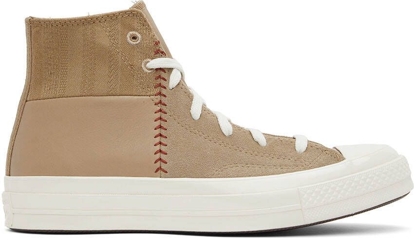 Converse Taupe Chuck 70 Crafted Sneakers - Picture 5
