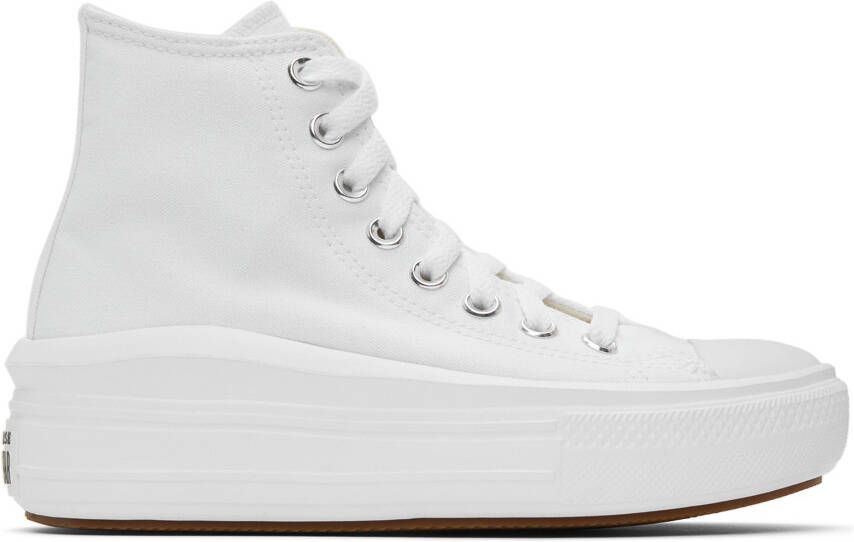 Converse White Chuck Taylor All Star Move Hi Sneakers - Picture 5