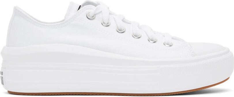 Converse White Chuck Taylor All Star Move Ox Sneakers - Picture 6