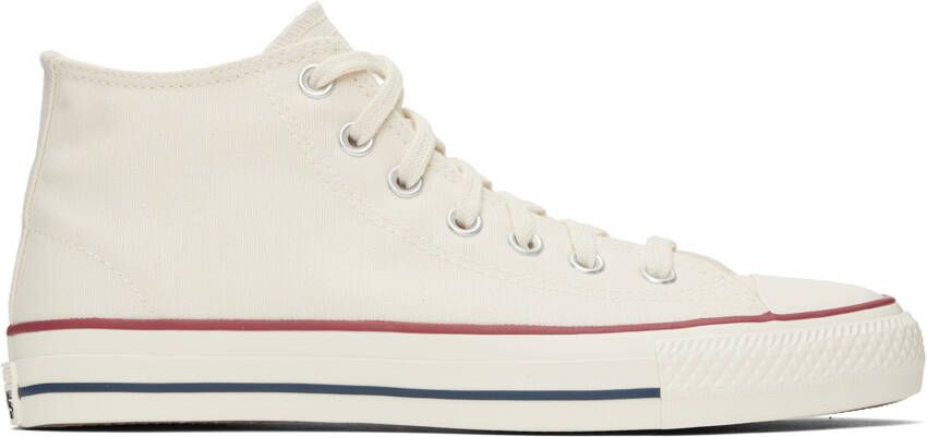 Converse White CTAS Pro Mid Sneakers - Picture 4