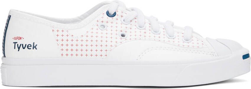 Converse White Tyvek Jack Purcell Rally Low Sneakers - Picture 5
