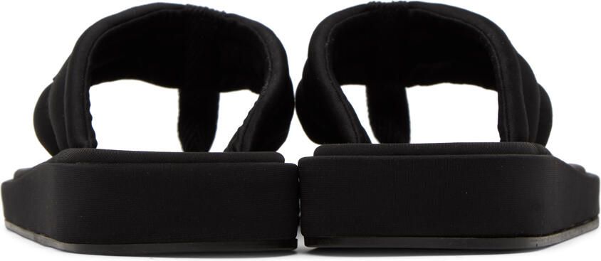 Coperni Black Quilted Flip Flops