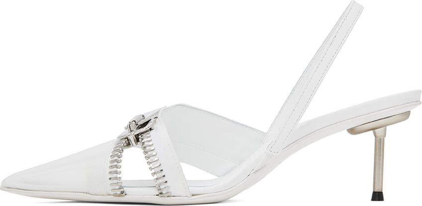 Coperni White Clear Zip Heels - Picture 3