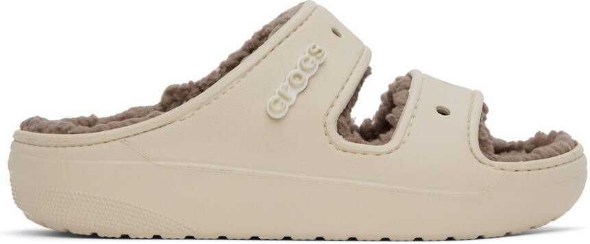 Crocs Beige Classic Cozzzy Sandals - Picture 5