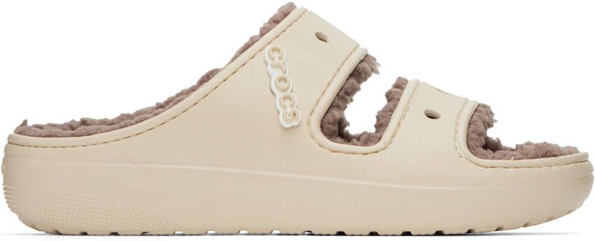 Crocs Beige Classic Cozzzy Sandals - Picture 9