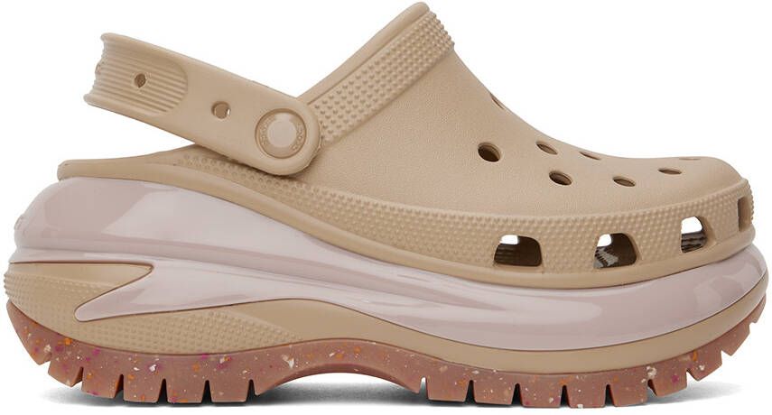 Crocs Beige Mega Crush Clogs - Picture 5