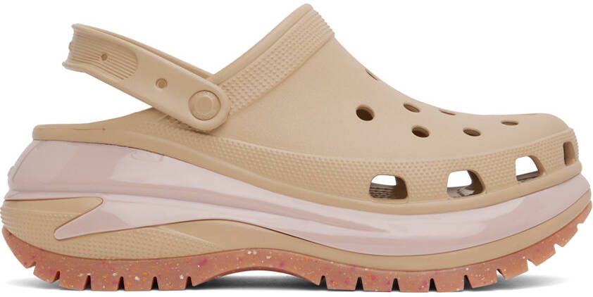 Crocs Beige Mega Crush Clogs - Picture 3