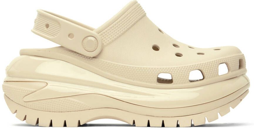 Crocs Beige Mega Crush Clogs - Picture 3