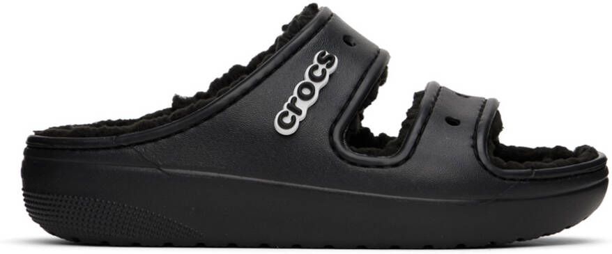 Crocs Black Classic Cozzzy Sandals - Picture 3