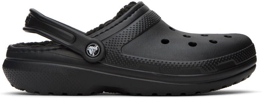 Crocs Black Classic Lined Clogs - Picture 5