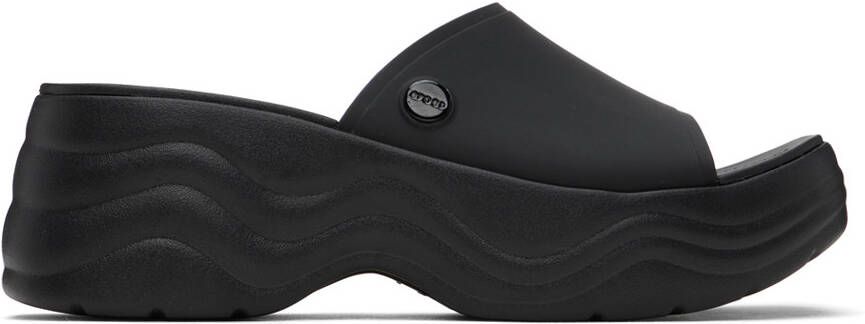 Crocs Black Skyline Slides - Picture 4