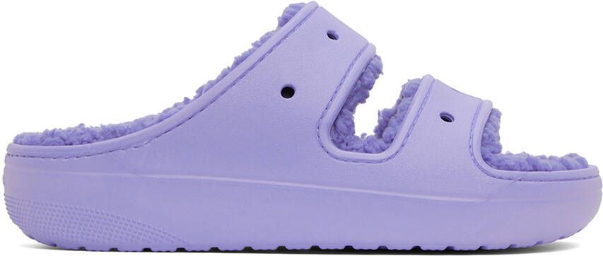 Crocs Blue Classic Cozzzy Sandals - Picture 5