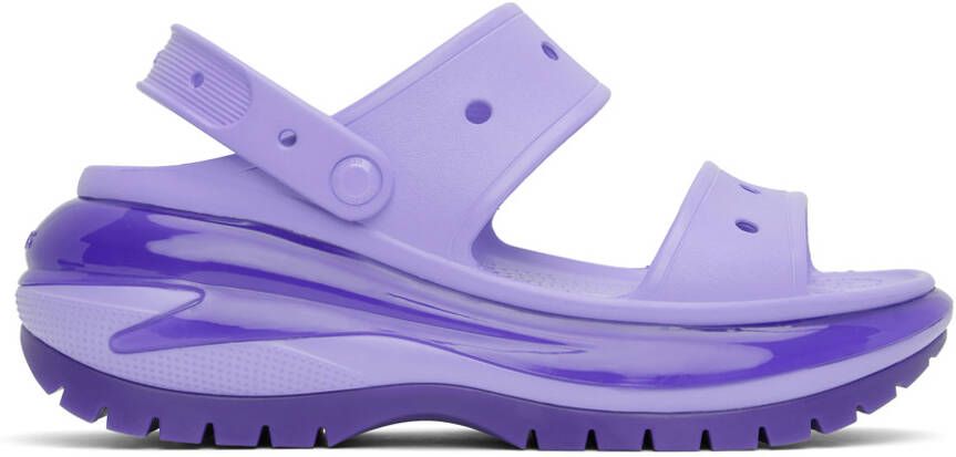 Crocs Blue Mega Crush Sandals - Picture 4