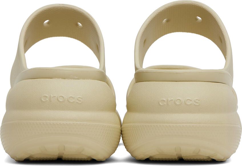 Crocs Beige Classic Crush Platform Sandals - Picture 10