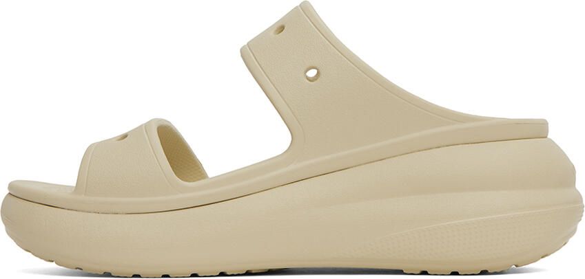 Crocs Beige Classic Crush Platform Sandals - Picture 6